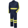 Coveralls Navy Blue Yellow reflective tape