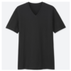 Shirts- Cotton V-Neck Black shirt Op1