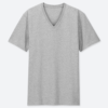 Shirts- Cotton V-Neck Light gray shirt Op1